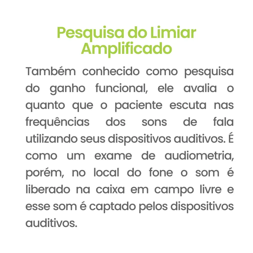 Exame Pesquisa do Limiar Amplificado