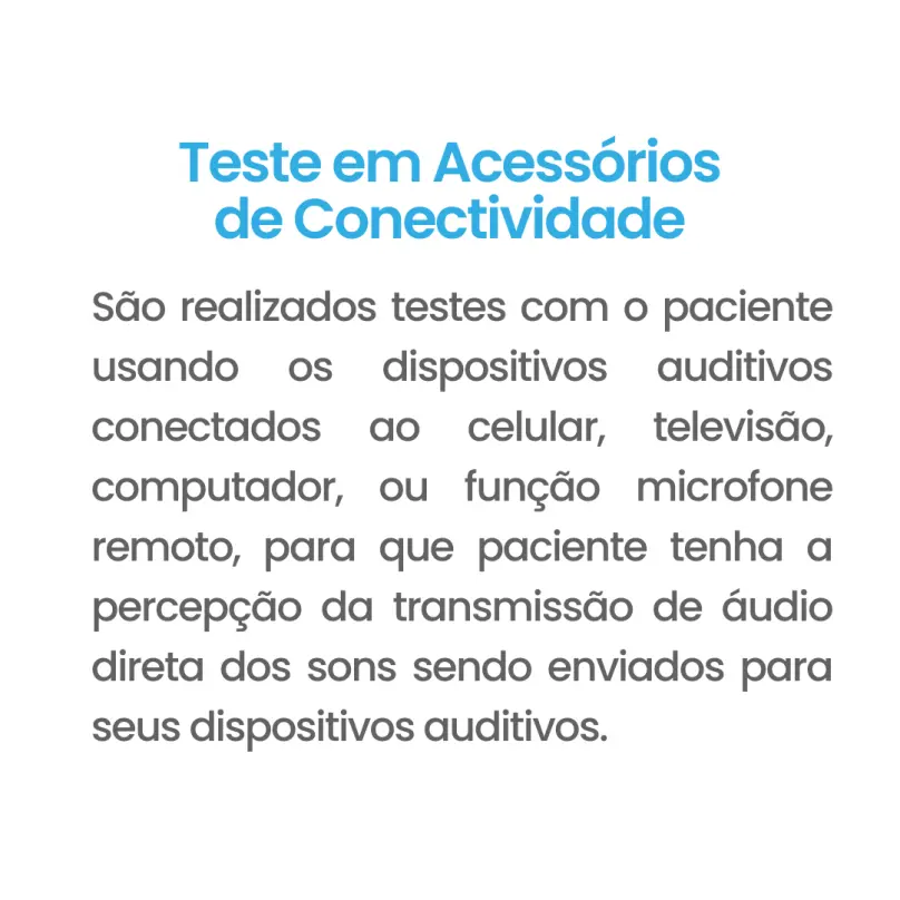 Teste em acessórios de conectividade