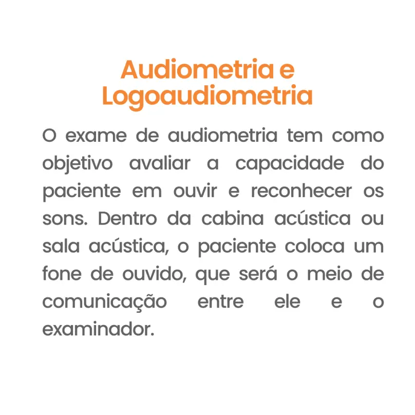 Exame de Audiometria e Logoaudiometria