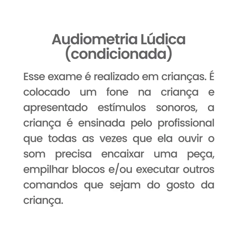 Exame Audiometria Ludica