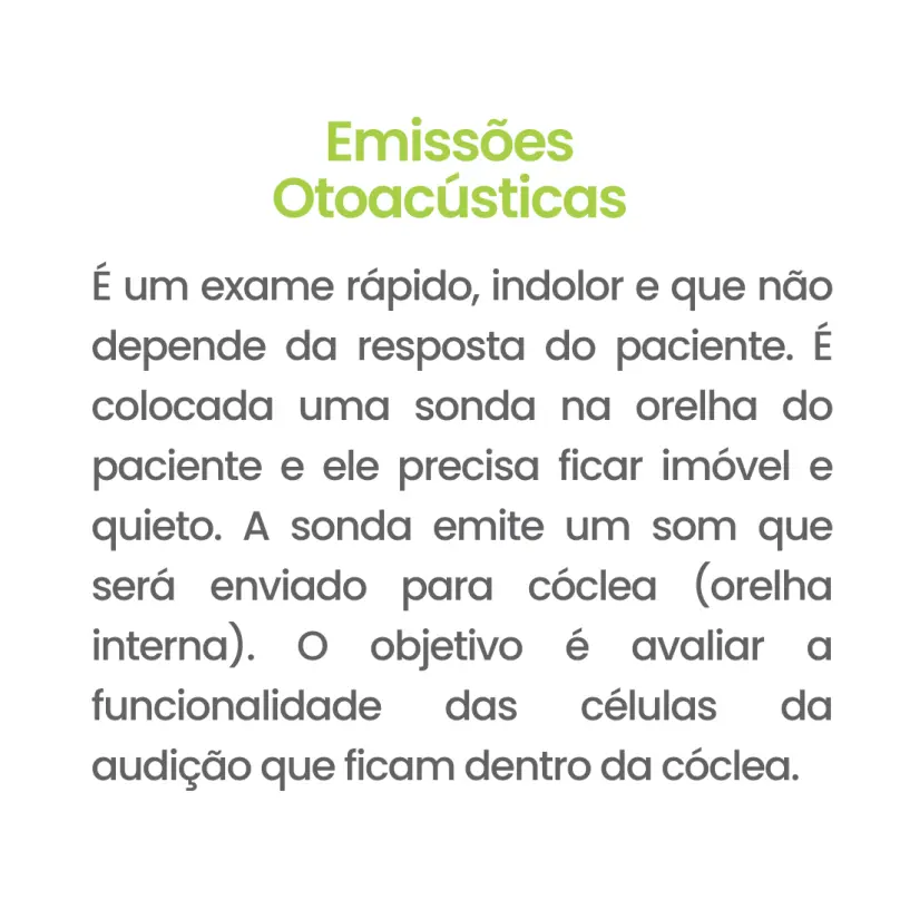 Exame Emissões Otoacusticas 